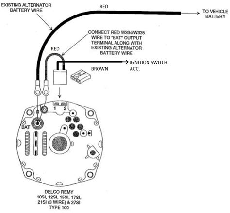 3 wire gm alternator schematic 